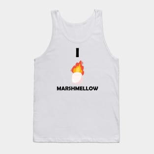 Whimsical Delight: I Marshmallow, Marshmallow Bliss Bakery, Cute and Fluffy Marshmallow Magic Tank Top